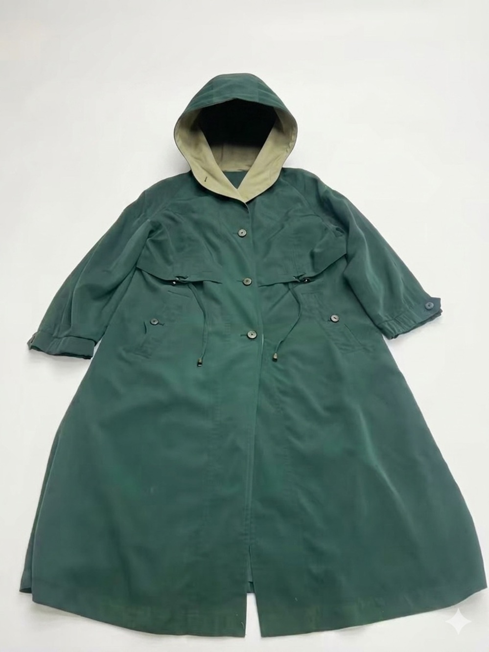 Vintage Fleet Street Hooded Trench Coat / Duster Raincoat – Size 10P (Petite)